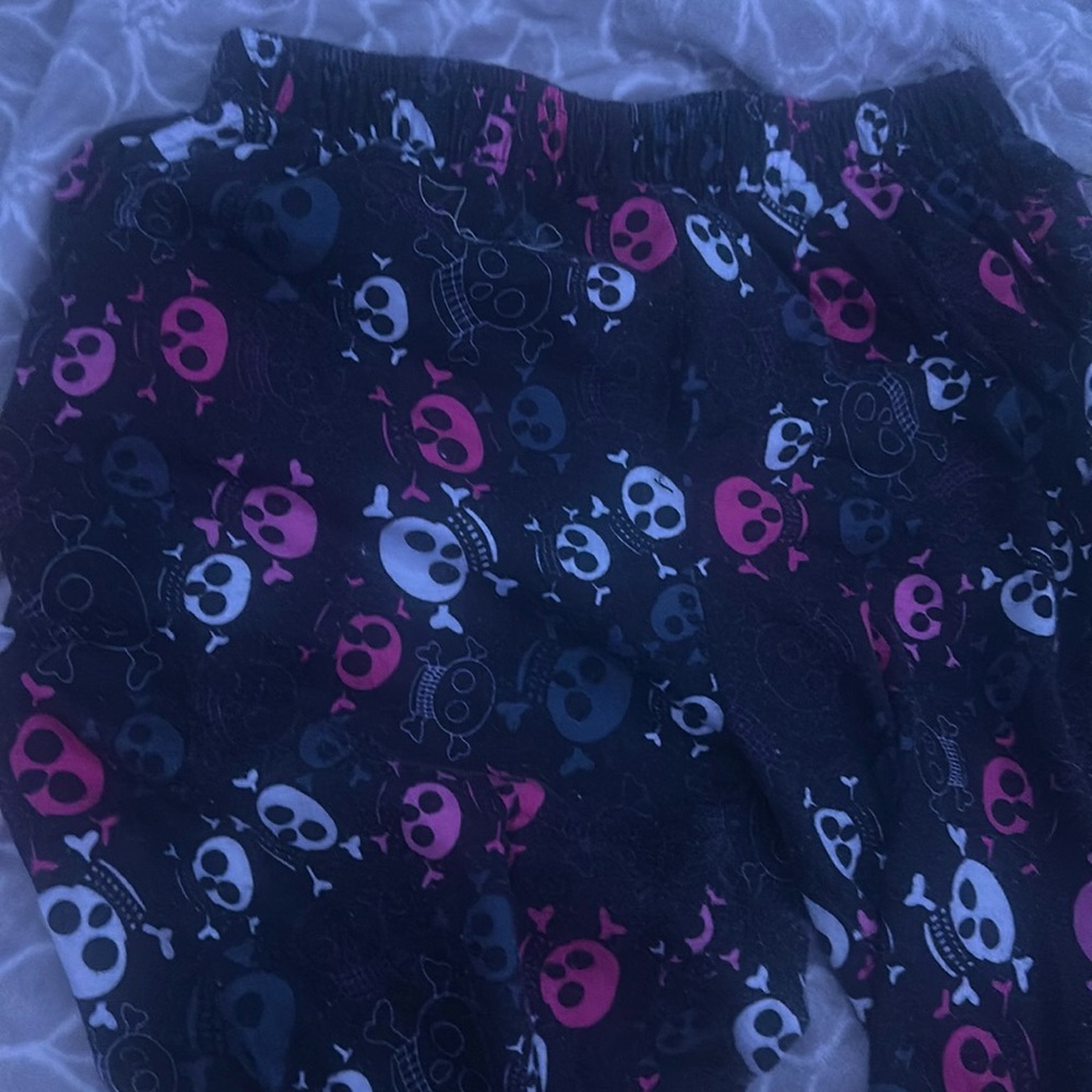 Skull pajama pants with pockets Size: S